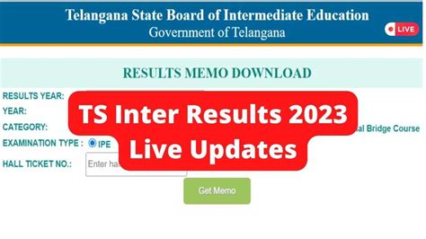 bse telangana inter results 2023 website